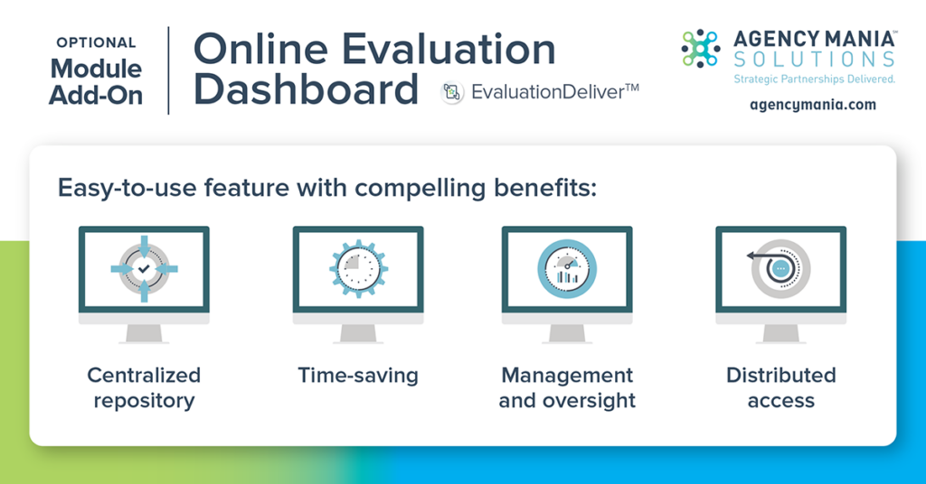 Agency Mania Solutions Optional Module Add On Online Evaluation Dashboard
